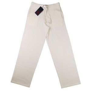 Citizen Cashmere Pants Cream New Women's Medium Lounge Drawstring Waist Paris